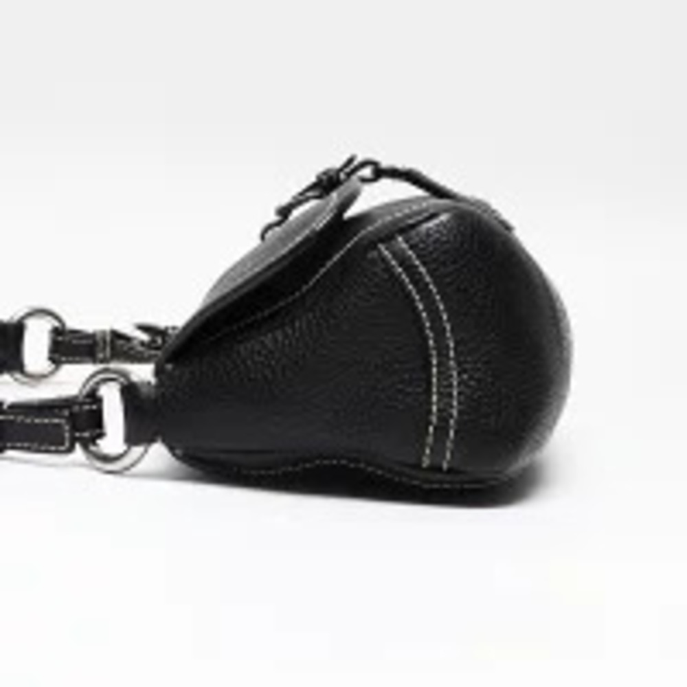 Prada One Shoulder Hobo Bag Handbag Triangle Logo Shoulder Black - Picture 4 of 13